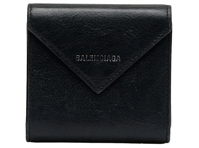Everyday Balenciaga Papier Black Leather  ref.1091085
