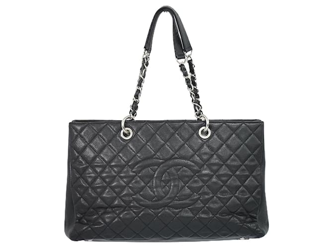 Chanel shopping Black Leather  ref.1091128