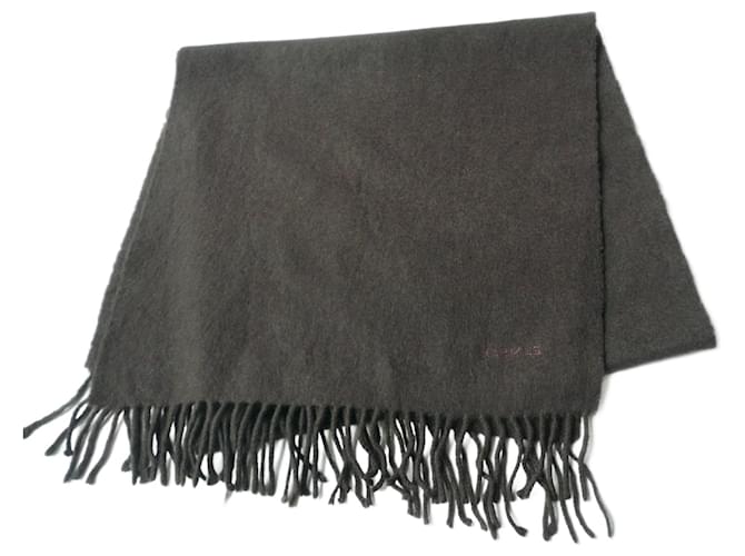 Hermès HERMES Brown scarf 100 very good condition cashmere Dark brown  ref.1091147