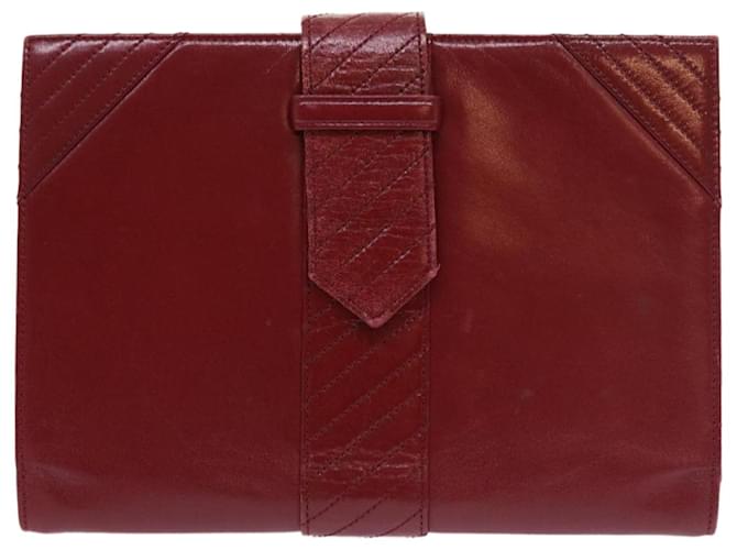 YVES SAINT LAURENT Red Leather  ref.1091155