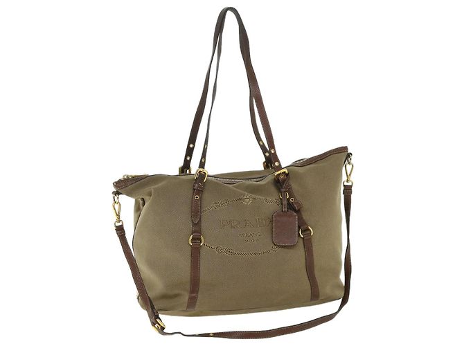 PRADA Borsa a Spalla Tela di Nylon 2modo Brown Auth bs8742