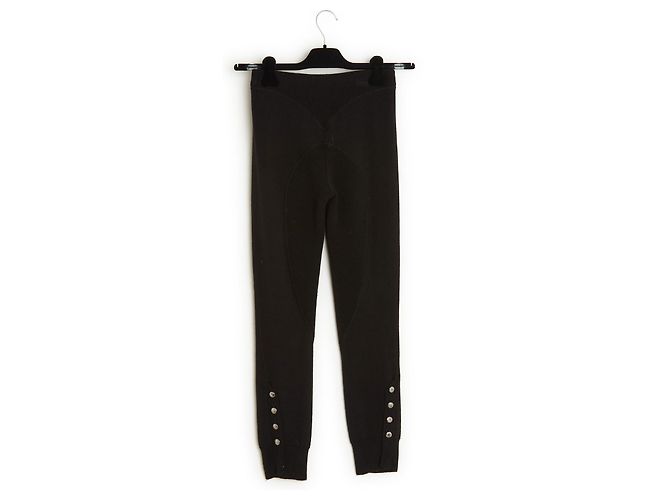 Alexander Mcqueen Black Wool Knit Legging pants FR36