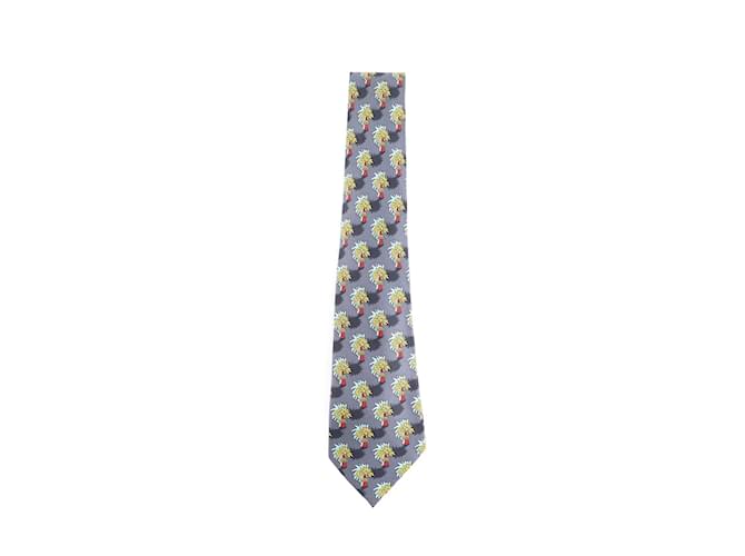 Hermès HERMES Cravatte T.  silk Grigio Seta  ref.1091502