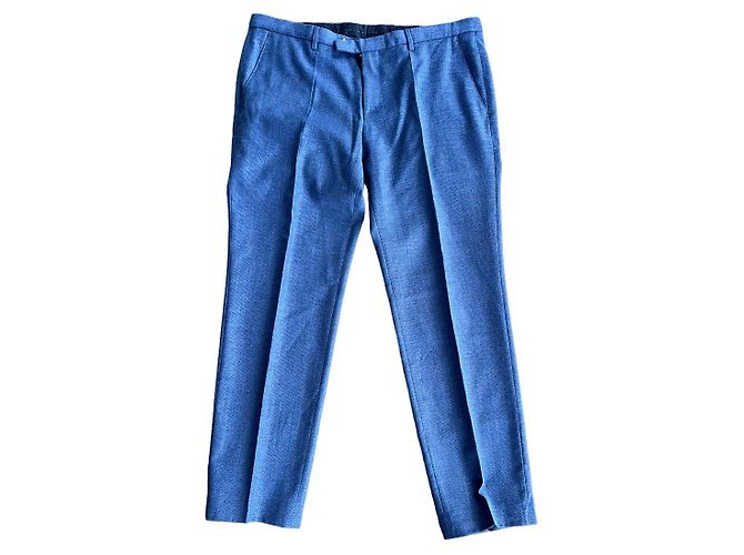 Hugo Boss Anzughose aus Wolle Blau