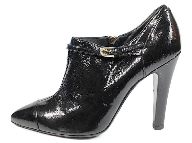 Chanel Ankle Boots Black Patent leather  ref.1091588