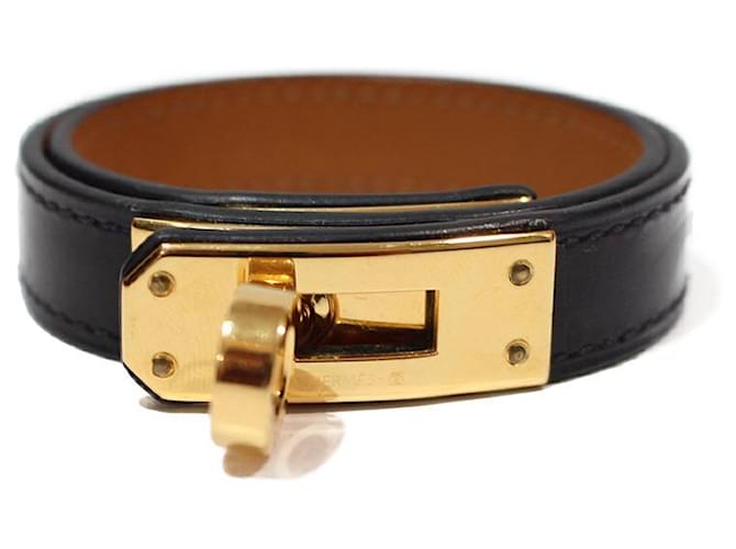 Hermès Armbänder Schwarz Leder  ref.1091590