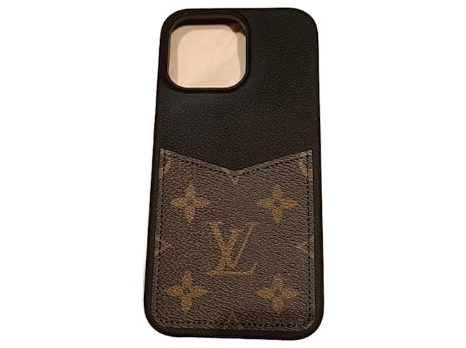 Louis Vuitton Cadeaux VIP Cuir Toile Noir Marron foncé  ref.1091598