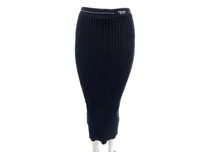 PRADA  Skirts T.it 40 cotton Black  ref.1091680