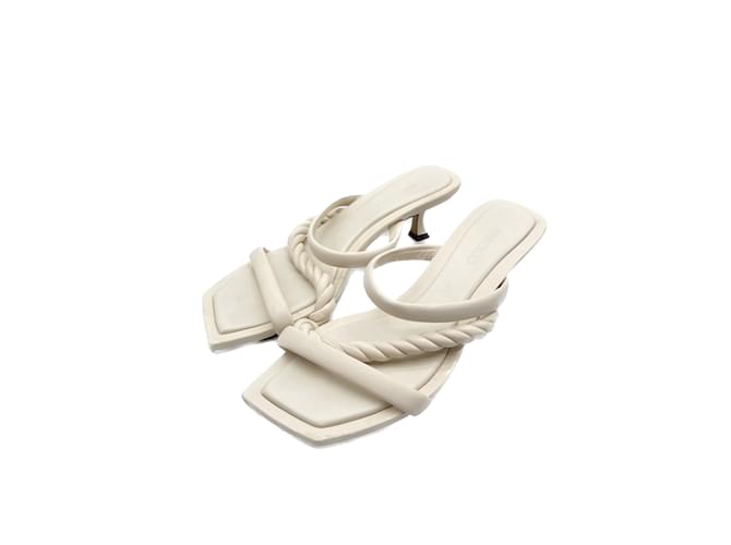JIMMY CHOO  Sandals T.eu 38.5 leather White  ref.1091685