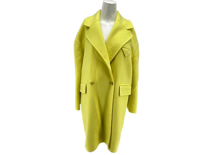 アウターその他 BOTTEGA VENETA Woman Trench coat Yellow 771832V3PL0 7064 Bottega Veneta Textured Criss-Cross Viscose Silk Trench