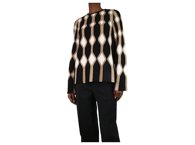 Chloé Black intarsia jumper - Size XS Wool  ref.1091806