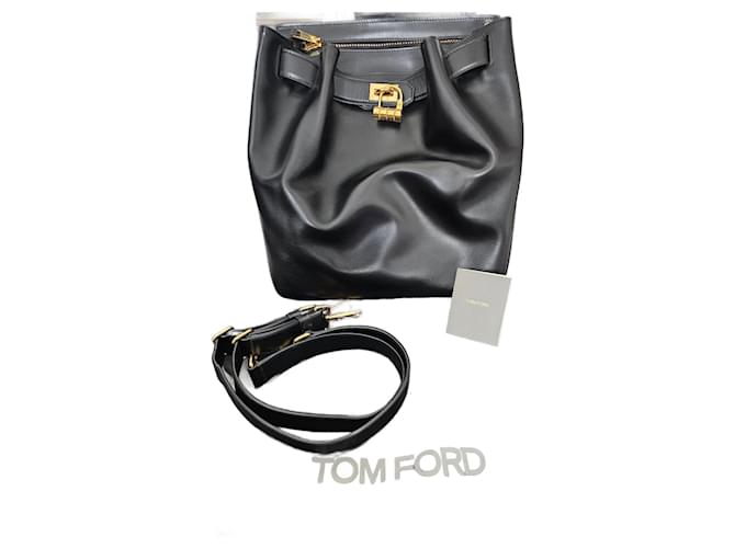 Tom Ford Front Lock And Sling Black Leather  ref.1091821