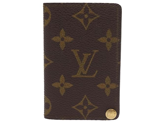 Louis Vuitton Porte carte crédit Pression Brown Cloth  ref.1092011