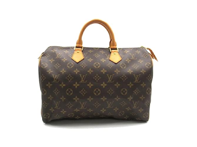 Louis Vuitton Monogram Speedy 35 M41524 Brown Cloth  ref.1092178