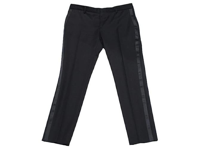 Saint Laurent Un pantalon, leggings Laine Noir  ref.1092310
