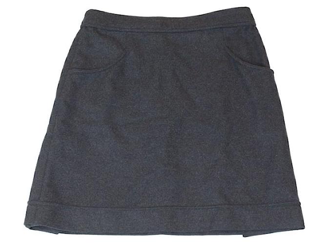 Chanel Skirts Grey Wool  ref.1092393