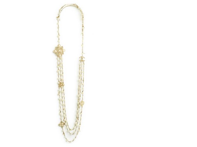 Chanel 2015 Collana con filo di perle di Salisburgo D'oro