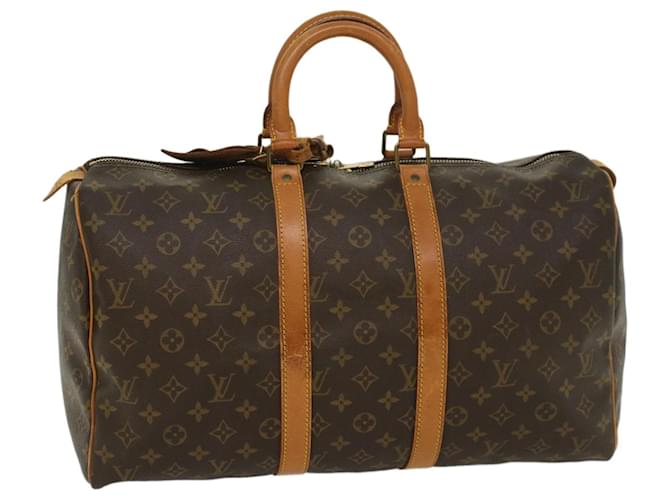 Louis Vuitton Monogram Keepall 45 Boston Bag M41428 LV Auth 55208 Cloth  ref.1092550
