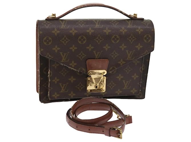 Louis Vuitton Monogram Monceau 28 Hand Bag 2way M51185 LV Auth 55719 Cloth  ref.1092587