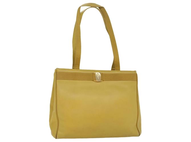 Salvatore Ferragamo Tote Bag Leather Yellow Auth 56193  ref.1092627