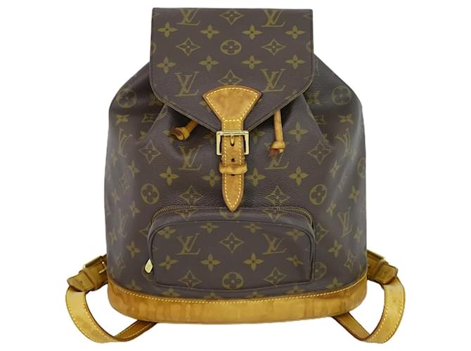 Louis Vuitton Montsouris MM Brown Cloth  ref.1092747