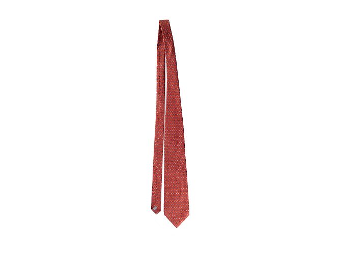 Autre Marque Zanolini Red Silk Multipattern Tie