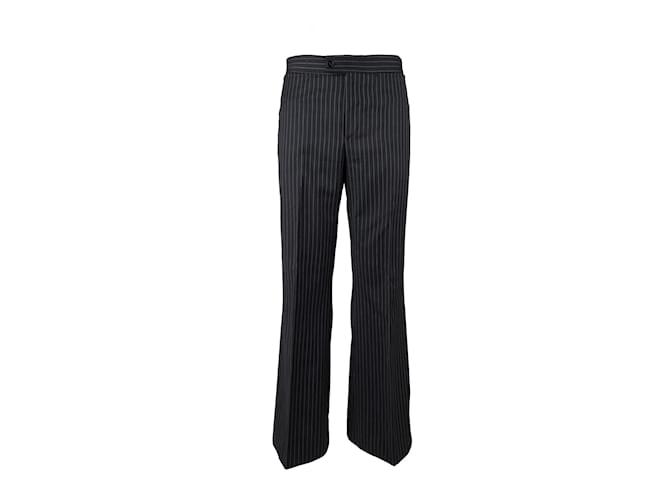 Pantalon à fines rayures Gucci Noir  ref.1092847