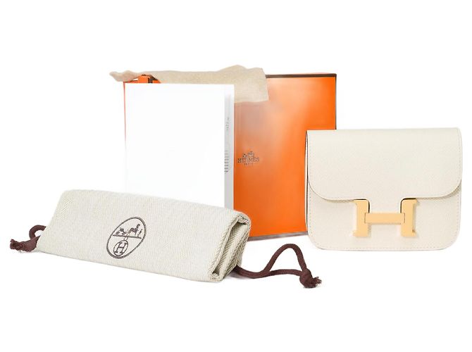 Hermès HERMES Constance Accessory in Beige Leather - 101530