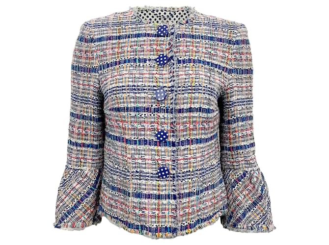 Autre Marque Giacca Maison Common in tweed blu  ref.1092864