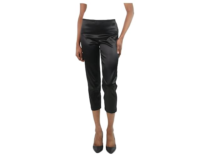 Jean Paul Gaultier Pantalon skinny noir en satin - taille XS  ref.1093153