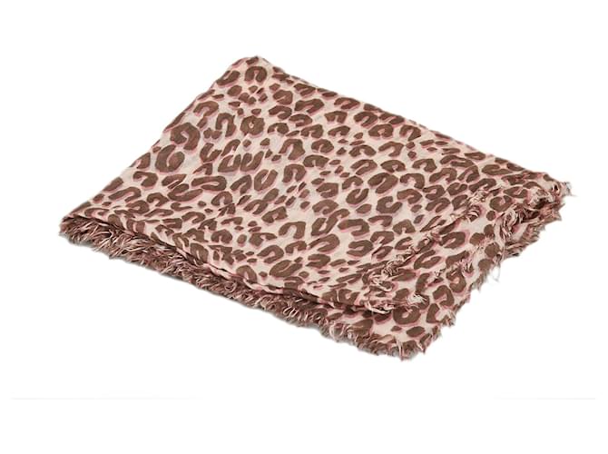 Bufanda de leopardo Stephen Sprouse marrón de Louis Vuitton Castaño Seda Paño  ref.1093181