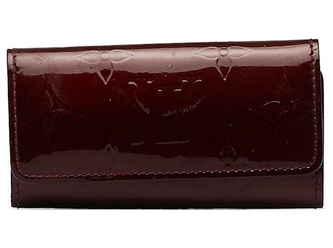 Louis Vuitton rotes Monogramm Vernis 4 Schlüsselhalter Leder Lackleder  ref.1093216