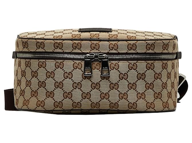 Gucci bolso de cinturón de lona GG marrón Castaño Beige Lienzo Paño  ref.1093250