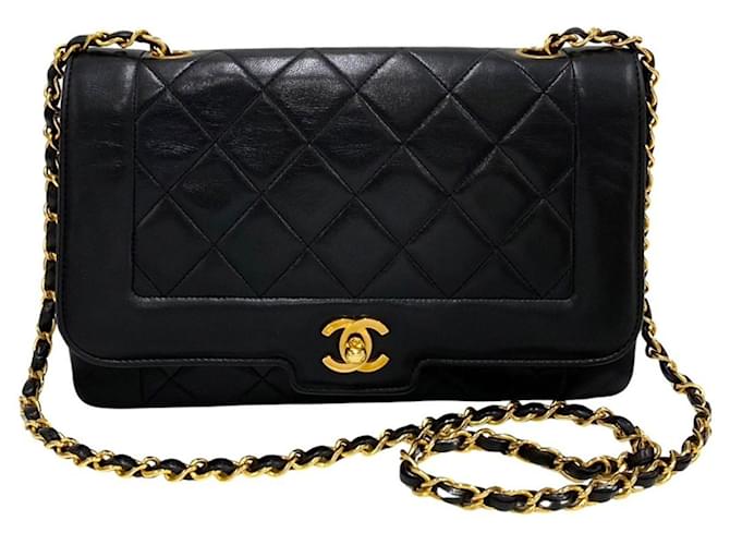 Chanel Diana Black Leather  ref.1093274