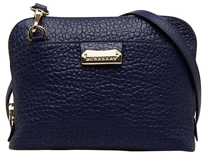 BURBERRY Navy blue Leather  ref.1093340