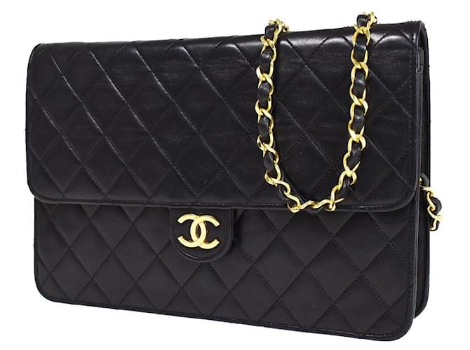 Classique Chanel Matelassé Cuir Noir  ref.1093496