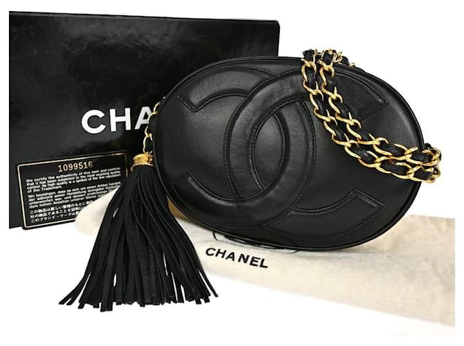 Chanel Cc Black Leather  ref.1093510