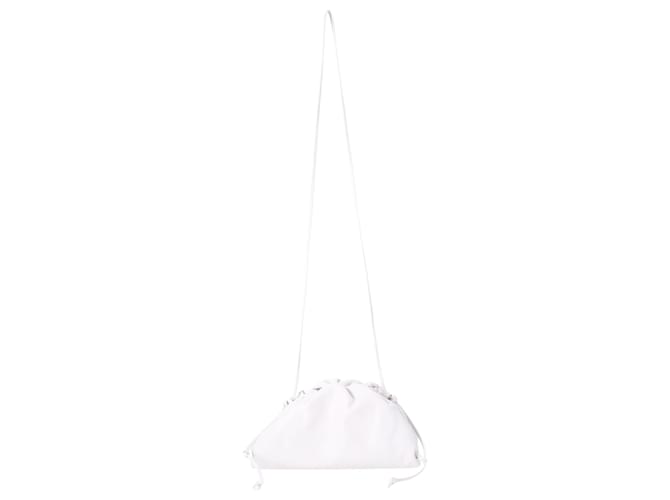 Bottega Veneta Mini Pouch in White Leather  ref.1093638