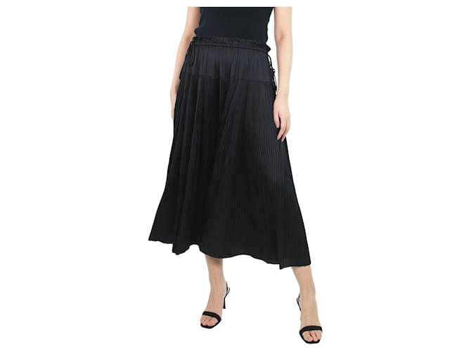 Ulla Johnson Black pleated midi skirt - size UK 10 Polyester  ref.1093647