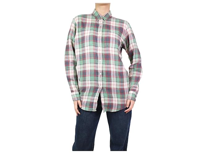 Dries Van Noten Multi checkered button-up shirt - size UK 10 Multiple colors Cotton  ref.1093665