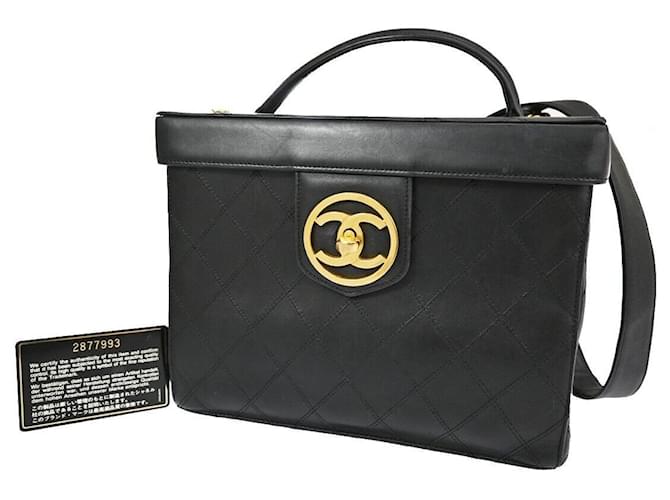 Chanel Vanity Black Leather  ref.1093797