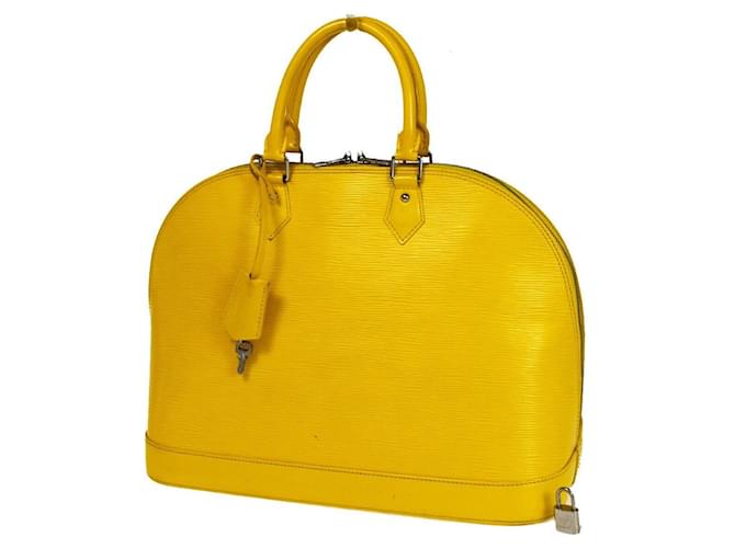 Louis Vuitton Alma Amarelo Couro  ref.1093824