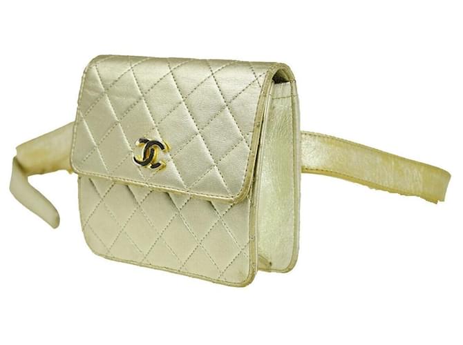 Chanel Matelassé Golden Leather  ref.1093839