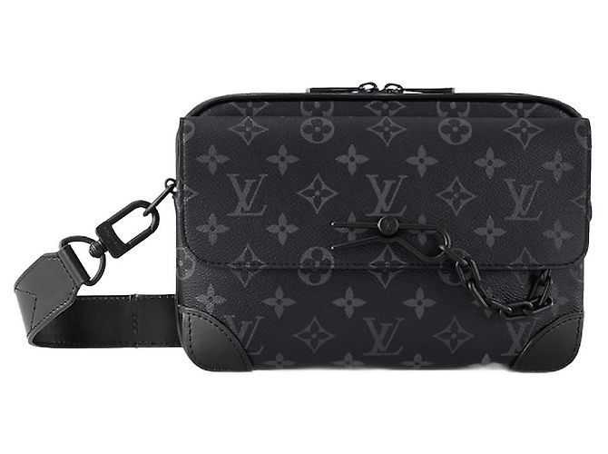 Louis Vuitton Steamer Messenger Monogram Eclipse Cinza
