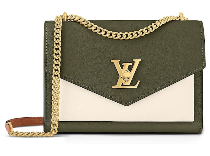 Louis Vuitton Bolsa com corrente LV MyLockMe Verde Couro  ref.1093940