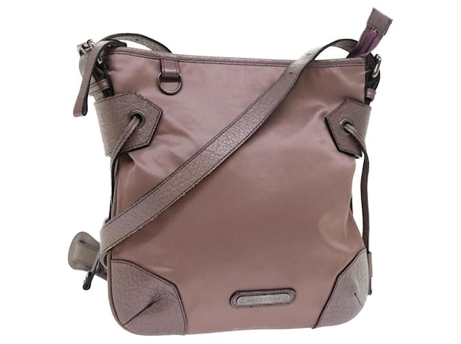 BURBERRY Shoulder Bag Nylon Purple Auth bs8714  ref.1094037