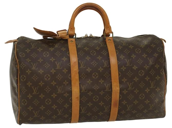 Louis Vuitton Monograma Keepall 50 Boston Bag M41426 Autenticação de LV 55217 Lona  ref.1094124