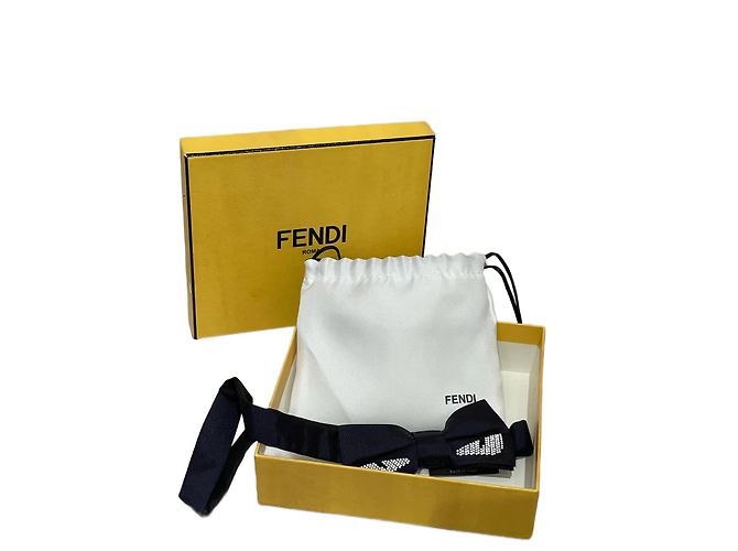 Fendi Monster Fliege Blau Seide