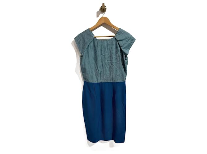 FENDI  Dresses T.it 44 silk Blue  ref.1096325