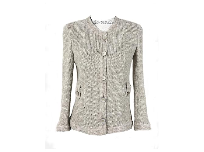 Chanel Iconic Paris / Seoul Beige Tweed Jacket  ref.1096371